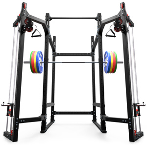 Klatka wolnostojąca FULL POWER RACK SEMI-PRO wielofunkcyjna do ćwiczeń Z BRAMĄ KSG033